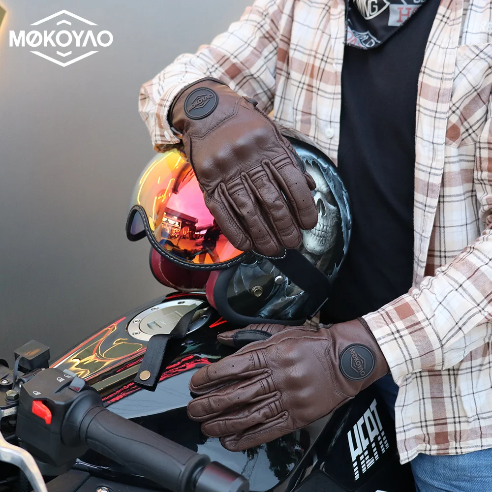 Retro Genuine Leather Motorcycle Gloves Men Lady Anti-skid Shockproof Motorbike Racing Gloves Touch Screen Motocross Moto Glove
Retro Genuine Leather Motorcycle Gloves Men Lady Anti-skid Shockproof Motorbike Racing Gloves Touch Screen Motocross Moto Glove