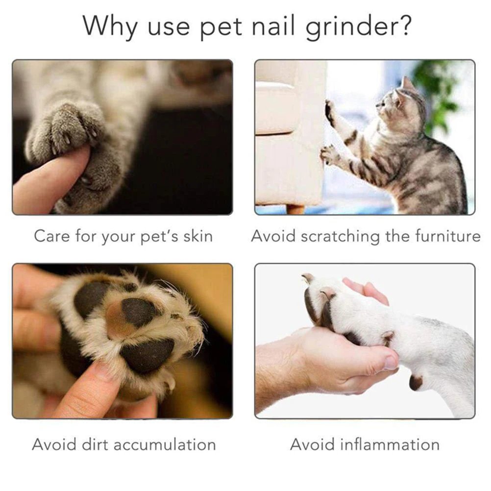 Ergonomic Electric Pet Nail Clipper Low Noise Comfortable Pet for Dog Cat Grooming
Ergonomic Electric Pet Nail Clipper Low Noise Comfortable Pet for Dog Cat Grooming