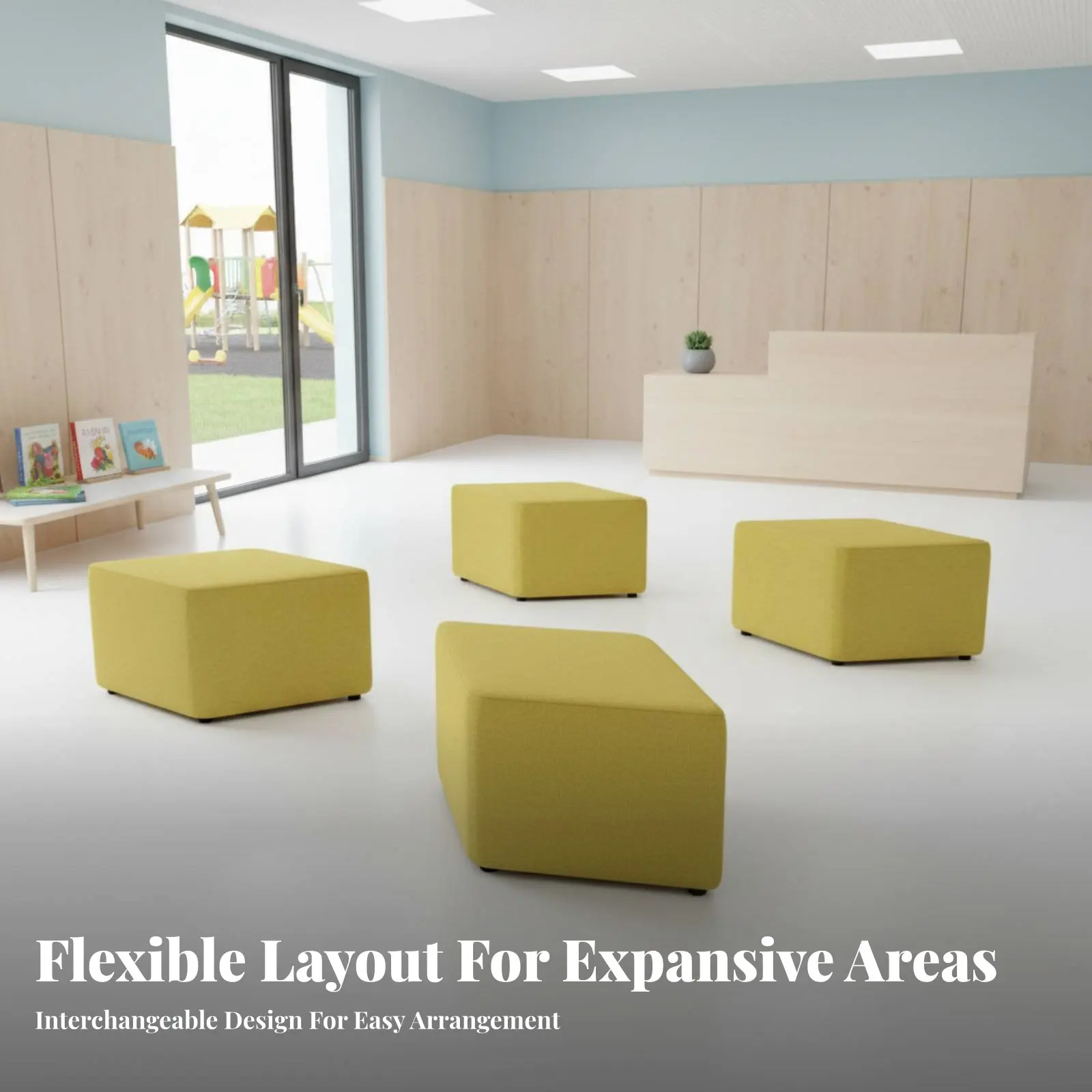 S-Shaped Upholstered Bench Distinctive Shape Waiting Room Seating Comfortable Cushioning Combinable Sections for Parents
S-Shaped Upholstered Bench Distinctive Shape Waiting Room Seating Comfortable Cushioning Combinable Sections for Parents