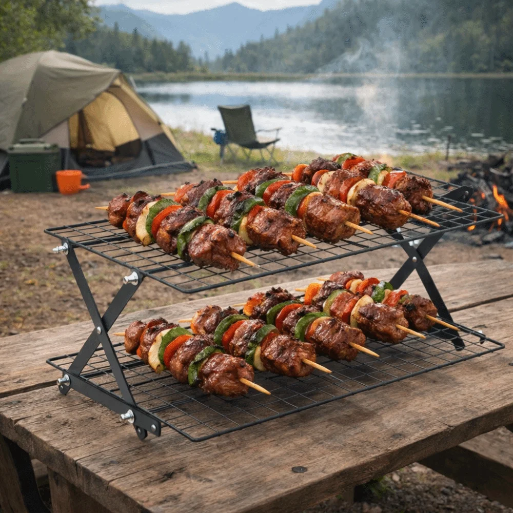 Portable Multi Layer Collapsible Cooling Rack Adjustable Non-stick Baking Rack Mesh Folding Roasting Wire Rack Barbecue
Portable Multi Layer Collapsible Cooling Rack Adjustable Non-stick Baking Rack Mesh Folding Roasting Wire Rack Barbecue