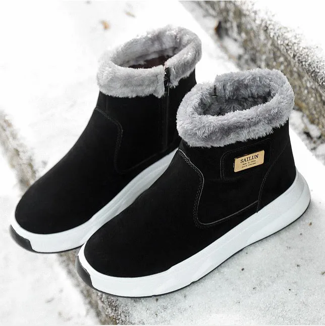 Warm Winter Wool Boots Men's Suede Platform Cotton Shoes Korean Style round Toe Short Boot PVC Outsole Faux Fur Lined
Warm Winter Wool Boots Men's Suede Platform Cotton Shoes Korean Style round Toe Short Boot PVC Outsole Faux Fur Lined