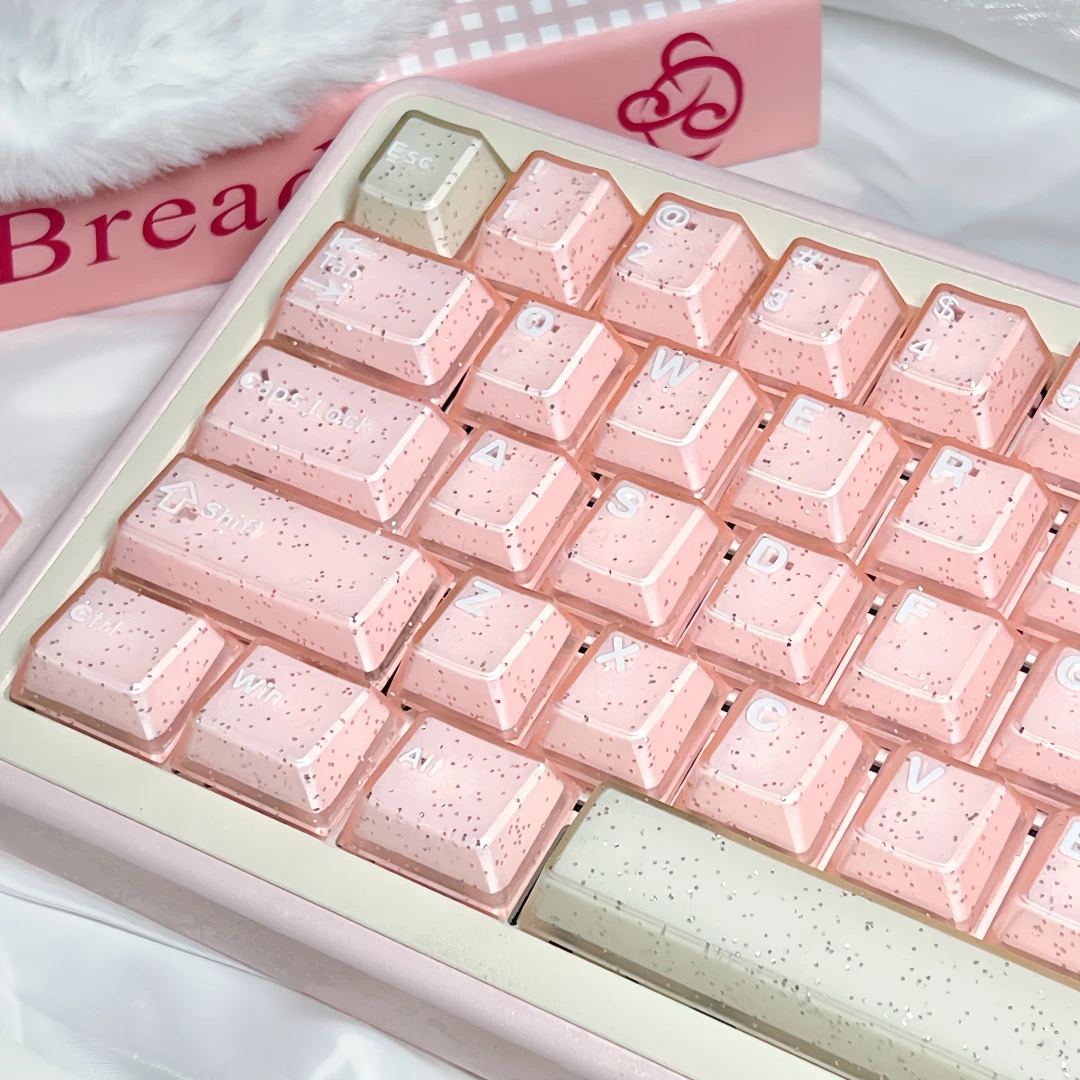 Peach Pink Translucent Glitter Keycap Cherry PBT+PC Two-color Injection Molding Mechanical Keyboard Keycaps 2.25/2.75U Space Bar
Peach Pink Translucent Glitter Keycap Cherry PBT+PC Two-color Injection Molding Mechanical Keyboard Keycaps 2.25/2.75U Space Bar
