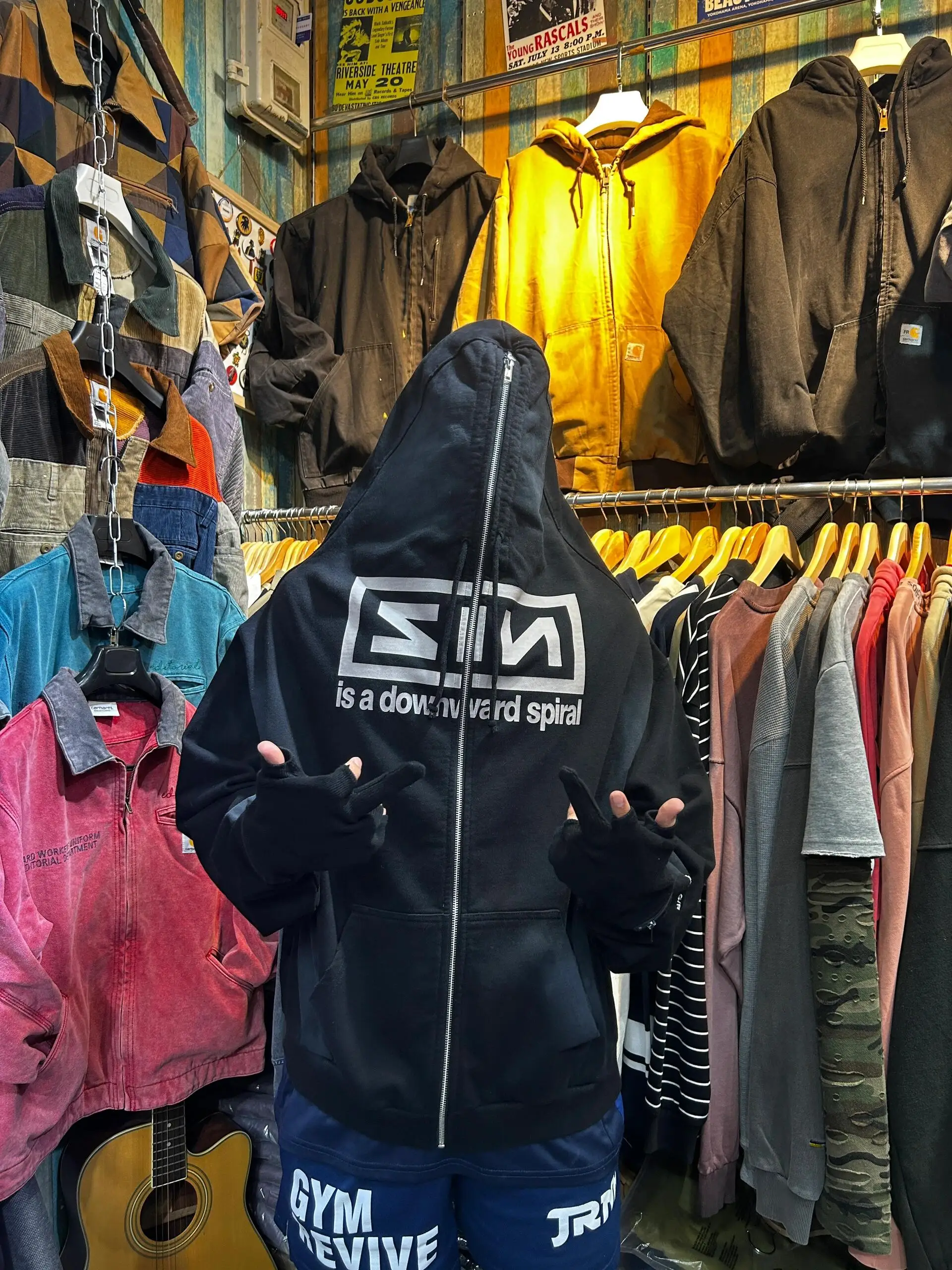 Ailz 24SS: Новая толстовка-кардиган на молнии с рукавами-перчатками и принтом, свободный крой, длинный рукав
Ailz 24SS: Новая толстовка-кардиган на молнии с рукавами-перчатками и принтом, свободный крой, длинный рукав