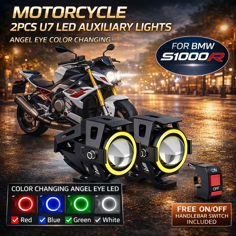 Waterproof Motorcycle LED Headlight 3000LMW U7 Motorbike LED Driving Fog Spot Light with Switch For BMW S1000R S1000 R S 1000 R
Waterproof Motorcycle LED Headlight 3000LMW U7 Motorbike LED Driving Fog Spot Light with Switch For BMW S1000R S1000 R S 1000 R