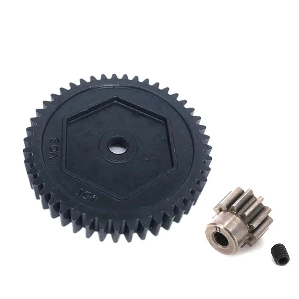 Harden Steel Spur Gear 45T 0.8M 32P Motor Pinion Gear 11T for 1/10 RC Crawler TRX-4 TRX4 TRX6 Upgrade Parts 8053
Harden Steel Spur Gear 45T 0.8M 32P Motor Pinion Gear 11T for 1/10 RC Crawler TRX-4 TRX4 TRX6 Upgrade Parts 8053