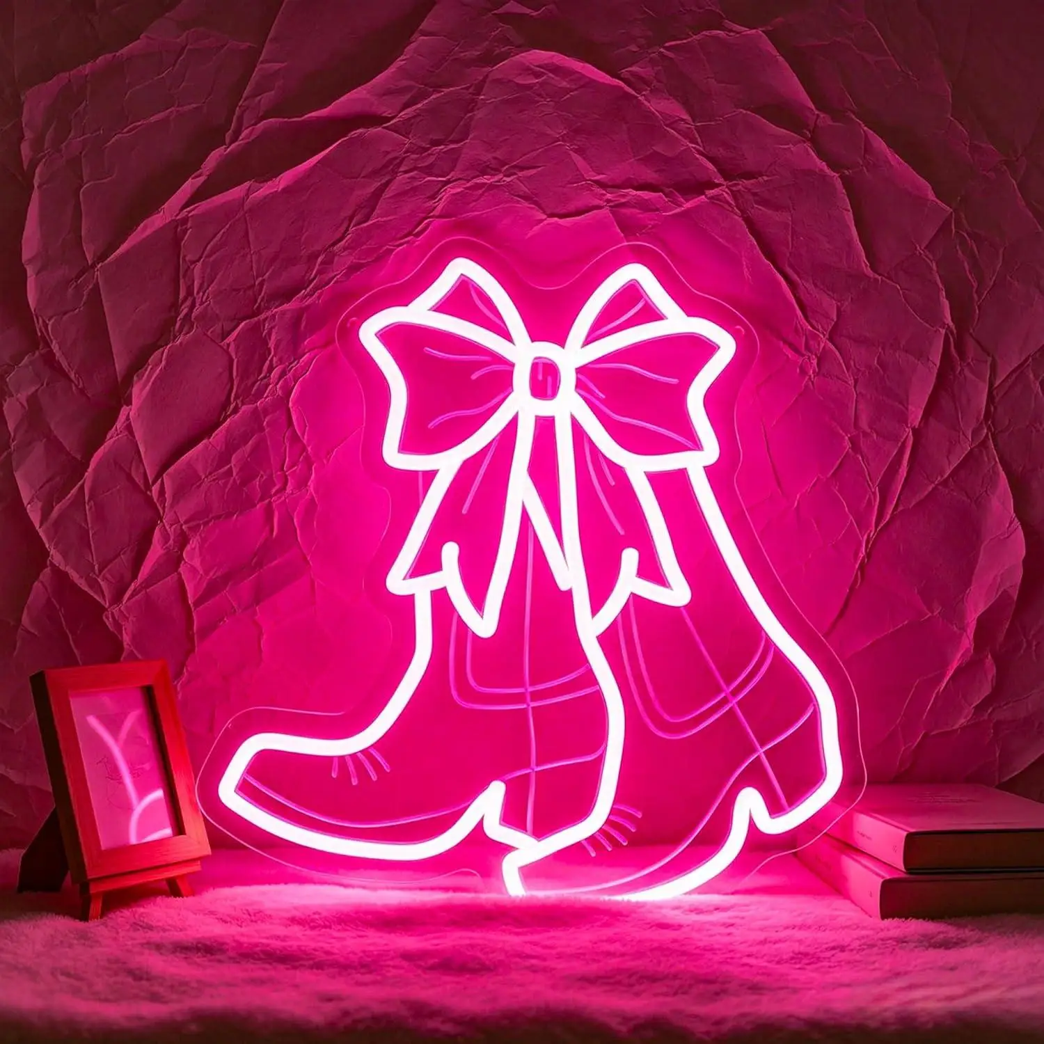 Bow Decor Cowgirl Boot Neon Sign USB Dimmable LED Lights for Clothing Store Country Cafe Salon Home Indoor Wall Art Decor
Bow Decor Cowgirl Boot Neon Sign USB Dimmable LED Lights for Clothing Store Country Cafe Salon Home Indoor Wall Art Decor