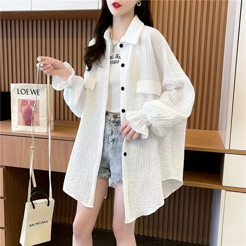 2025 New Sun Protection Clothing Women's Summer Korean Loose Long Air-conditioned Shirt Female Thin Sunscreen Jacket
2025 New Sun Protection Clothing Women's Summer Korean Loose Long Air-conditioned Shirt Female Thin Sunscreen Jacket