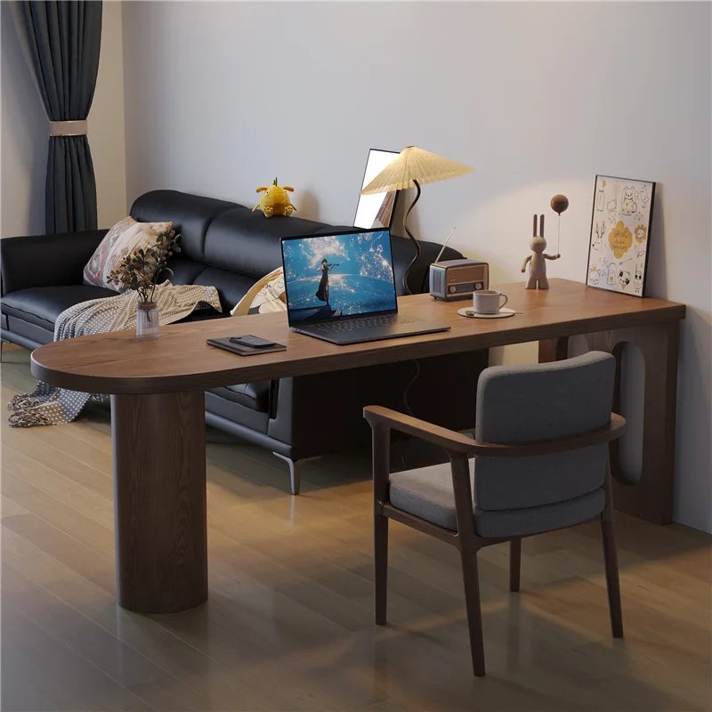 HYS Solid wood desk Household double desk Workbench Living room against the wall Computer desk Learning and writing
HYS Solid wood desk Household double desk Workbench Living room against the wall Computer desk Learning and writing