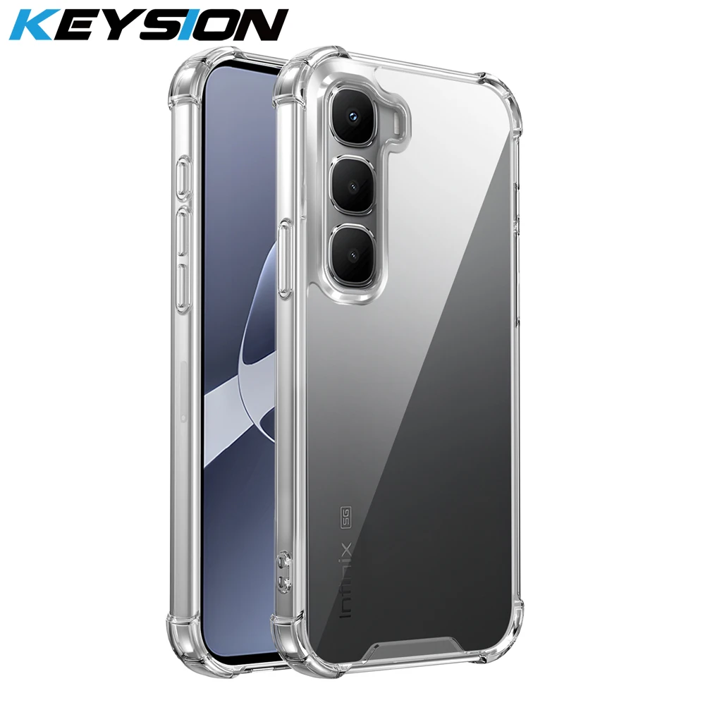 KEYSION Four-Corners Shockproof Transparent Case for Infinix Hot 60 Pro+ TPU+PC Clear Phone Cover for Infinix Hot 60i 4G 60 5G
KEYSION Four-Corners Shockproof Transparent Case for Infinix Hot 60 Pro+ TPU+PC Clear Phone Cover for Infinix Hot 60i 4G 60 5G