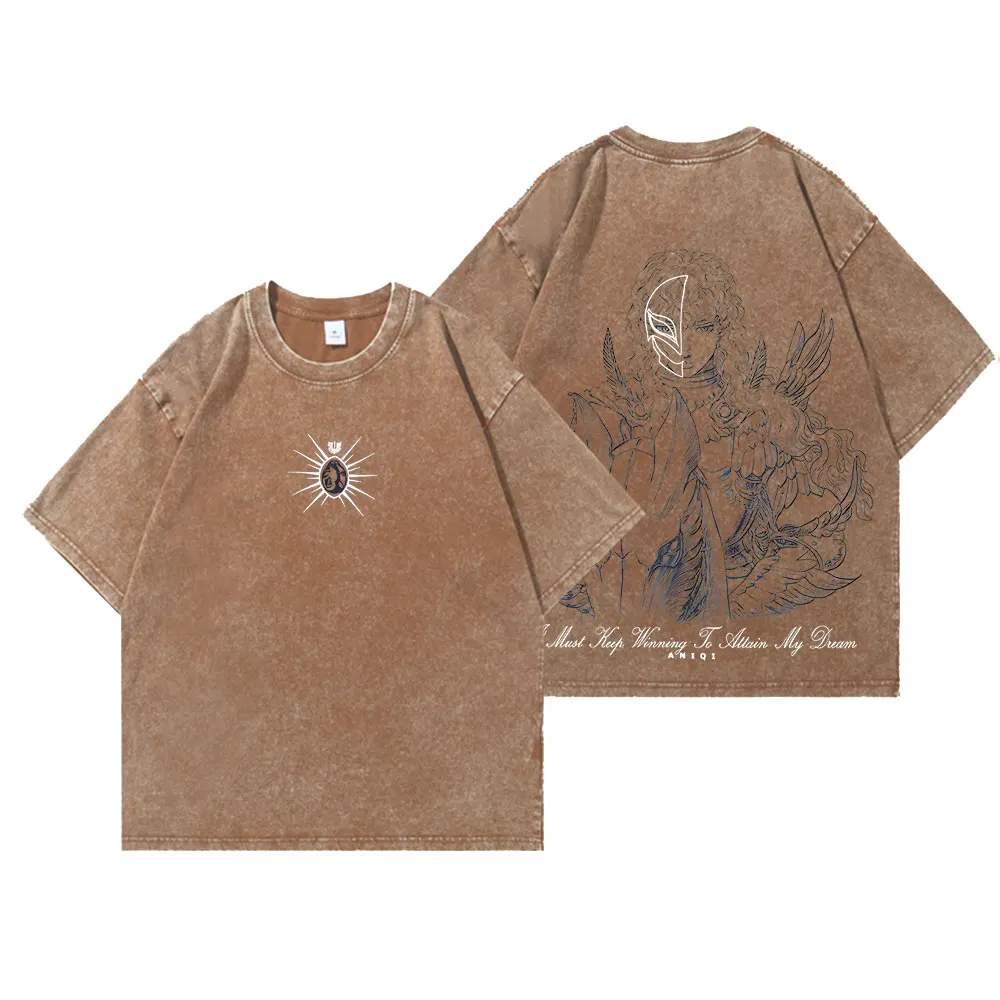 Anime Vintage Wash Tshirts Men Griffith Print Washed T Shirt Harajuku Oversize Cotton Tee Cotton Fashion Streetwear Unisex Top
Anime Vintage Wash Tshirts Men Griffith Print Washed T Shirt Harajuku Oversize Cotton Tee Cotton Fashion Streetwear Unisex Top