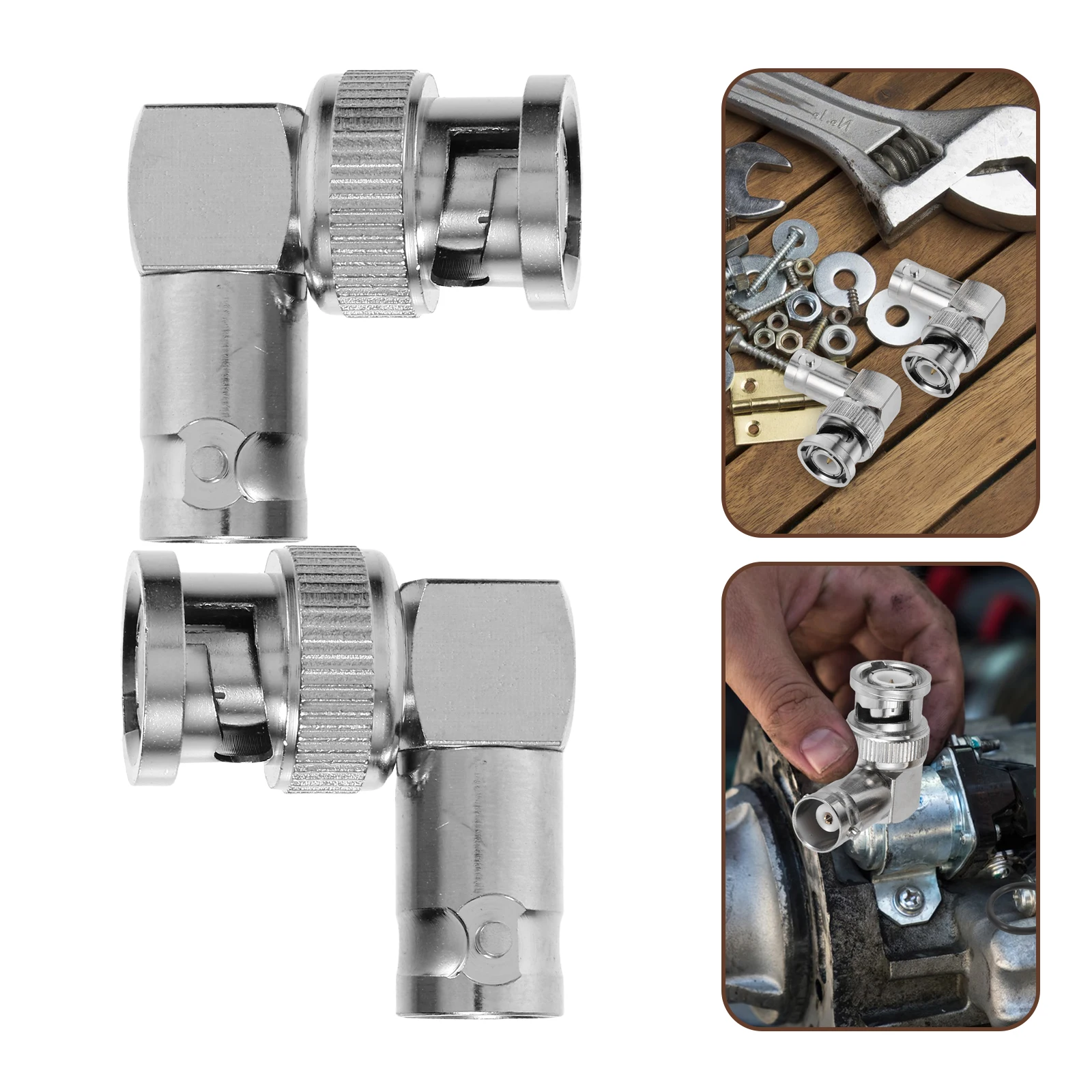 2 Pcs Adapter Elbow Right-angle Connectors Nickel-plated Copper Extension Audio and Video Transmitter
2 Pcs Adapter Elbow Right-angle Connectors Nickel-plated Copper Extension Audio and Video Transmitter