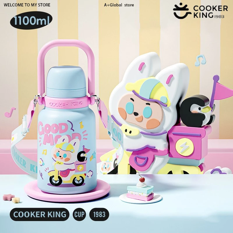 COOKER KinG 1100ML Children Thermos Cup 316 Stainless Steel Insulated Straw Cup Keep Warm and Cold Student School Water Bottles
COOKER KinG 1100ML Children Thermos Cup 316 Stainless Steel Insulated Straw Cup Keep Warm and Cold Student School Water Bottles