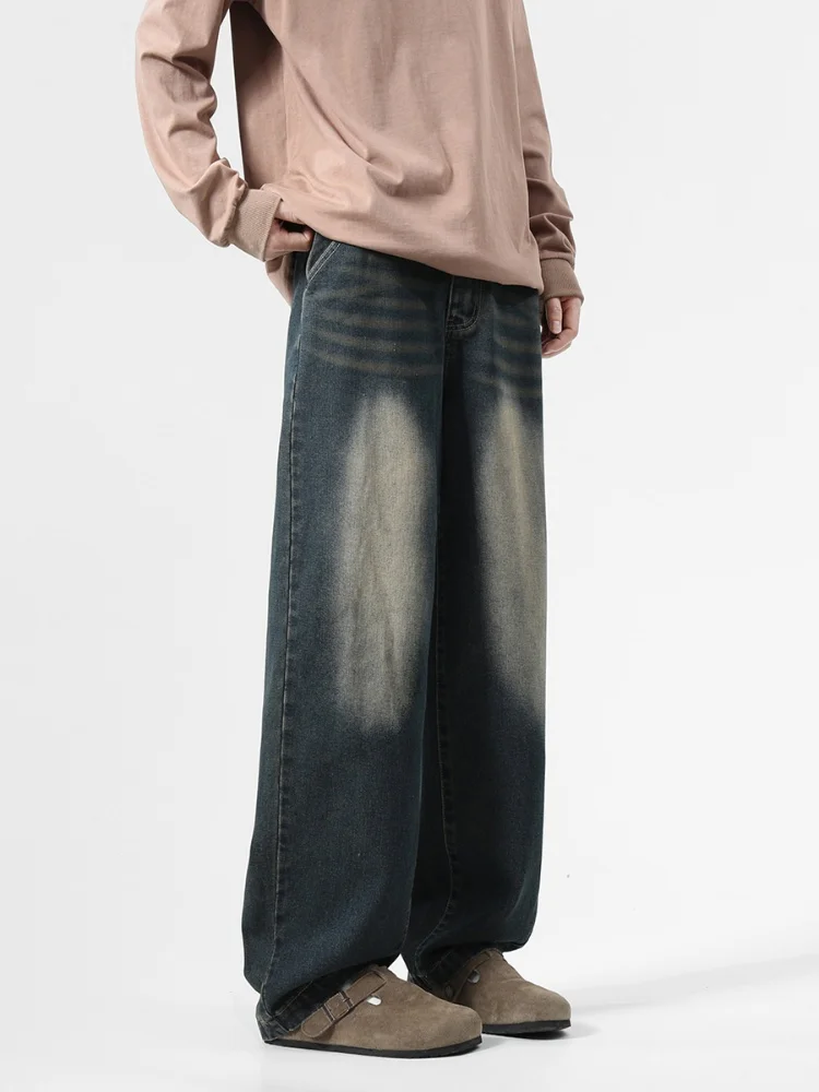 Washed Vintage Men's Jeans American High Street Style Autumn Straight Leg Wide Leg Pants Knife Jeans Youth Trend
Washed Vintage Men's Jeans American High Street Style Autumn Straight Leg Wide Leg Pants Knife Jeans Youth Trend