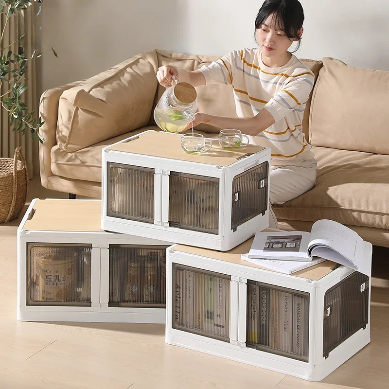 Transparent Folding Storage Box Five-Door Organizer Insect-Proof Storage with Dual-Color Wooden Lid for Home Use Dustproof
Transparent Folding Storage Box Five-Door Organizer Insect-Proof Storage with Dual-Color Wooden Lid for Home Use Dustproof