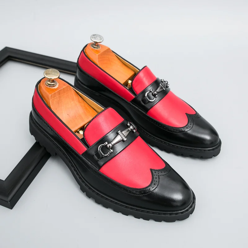 Hot Sale Fashion Red Dress Shoes Men Quality Leather Business Shoes Size 38-46 Slip-on Party Shoes for Man zapatos para hombre
Hot Sale Fashion Red Dress Shoes Men Quality Leather Business Shoes Size 38-46 Slip-on Party Shoes for Man zapatos para hombre