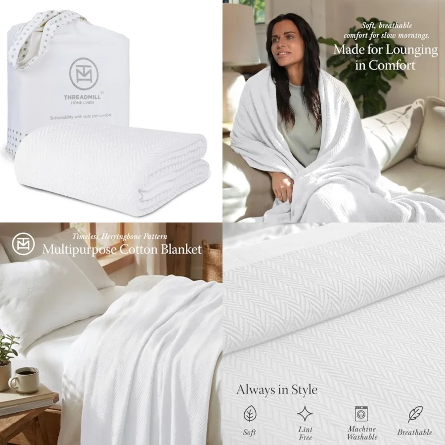 Luxury Cotton Blanket for King Size Bed All-Seasons Breathable Oeko TEX 100 Cotton King Size Blanket Cozy Soft Thermal fits Cal
Luxury Cotton Blanket for King Size Bed All-Seasons Breathable Oeko TEX 100 Cotton King Size Blanket Cozy Soft Thermal fits Cal