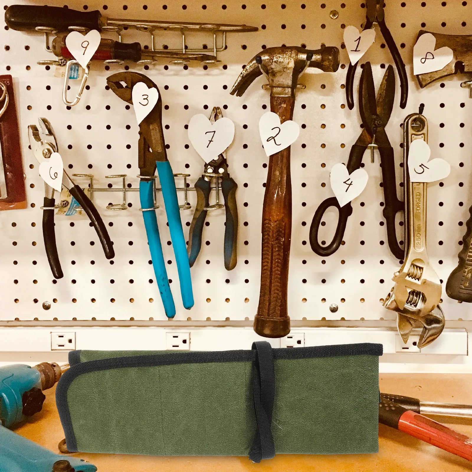 Canvas Tool Roll Organizer Bag Thickened Material Multi-Purpose Storage Pouch for Wrenches Screwdrivers Woodworking and Tool
Canvas Tool Roll Organizer Bag Thickened Material Multi-Purpose Storage Pouch for Wrenches Screwdrivers Woodworking and Tool