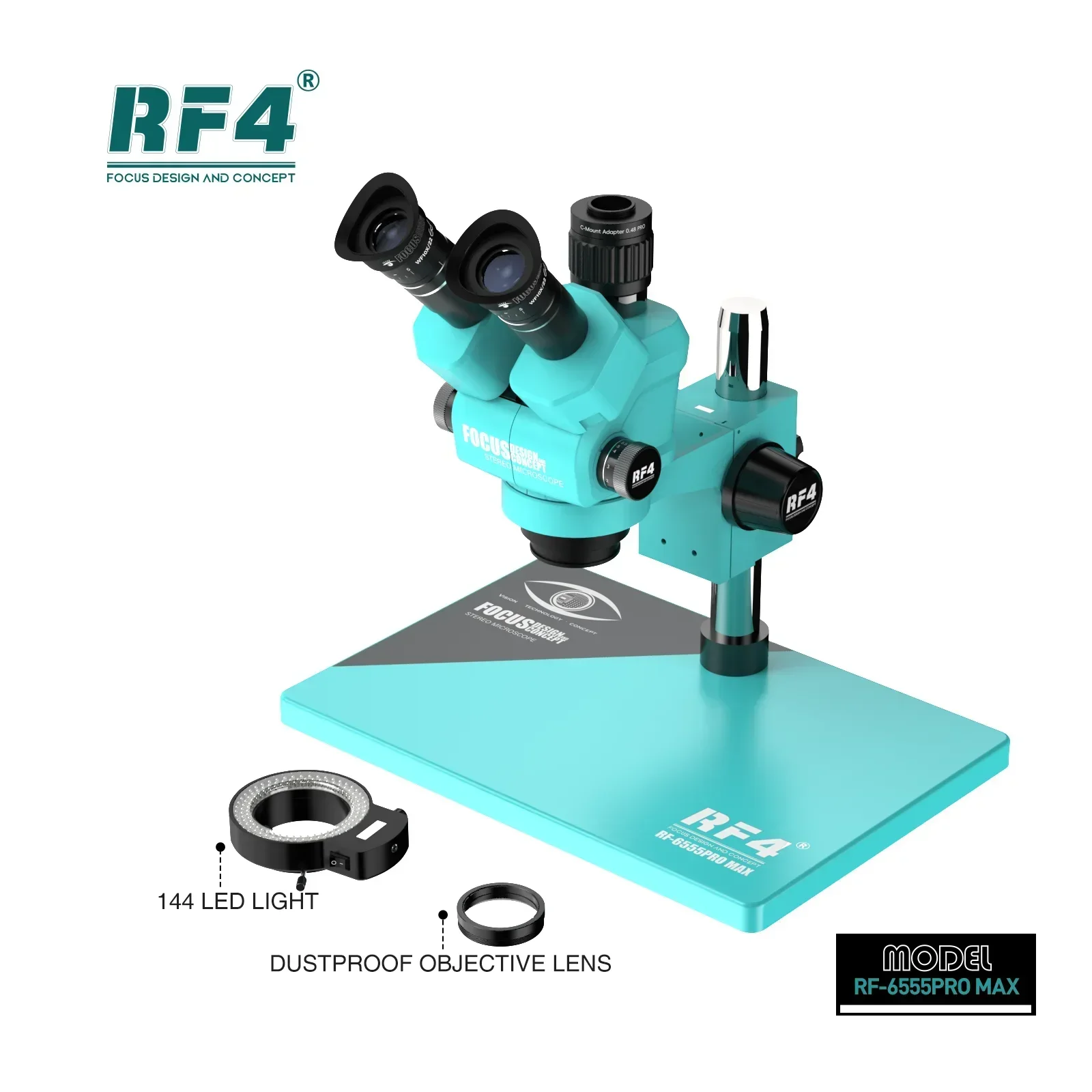 The Highest Multiple Upgrade To 55X Microscope ,Ncrease The Dustproof System, Longer Service Life RF-6555PRO MAX
The Highest Multiple Upgrade To 55X Microscope ,Ncrease The Dustproof System, Longer Service Life RF-6555PRO MAX