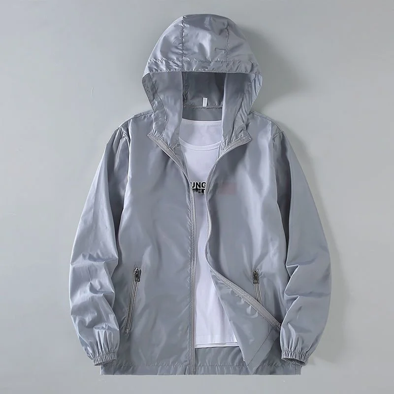Men's Summer Ice Silk Lightweight Loose Fit Sun Protection Jacket Breathable Cool Feeling Long Sleeve Hooded Casual Coat
Men's Summer Ice Silk Lightweight Loose Fit Sun Protection Jacket Breathable Cool Feeling Long Sleeve Hooded Casual Coat