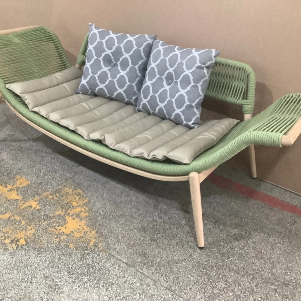 Modern Mint Green Solid Wood Outdoor Woven Rattan Loveseat Weather-Resistant 2-Seater Sofa for Patio Balcony Garden
Modern Mint Green Solid Wood Outdoor Woven Rattan Loveseat Weather-Resistant 2-Seater Sofa for Patio Balcony Garden