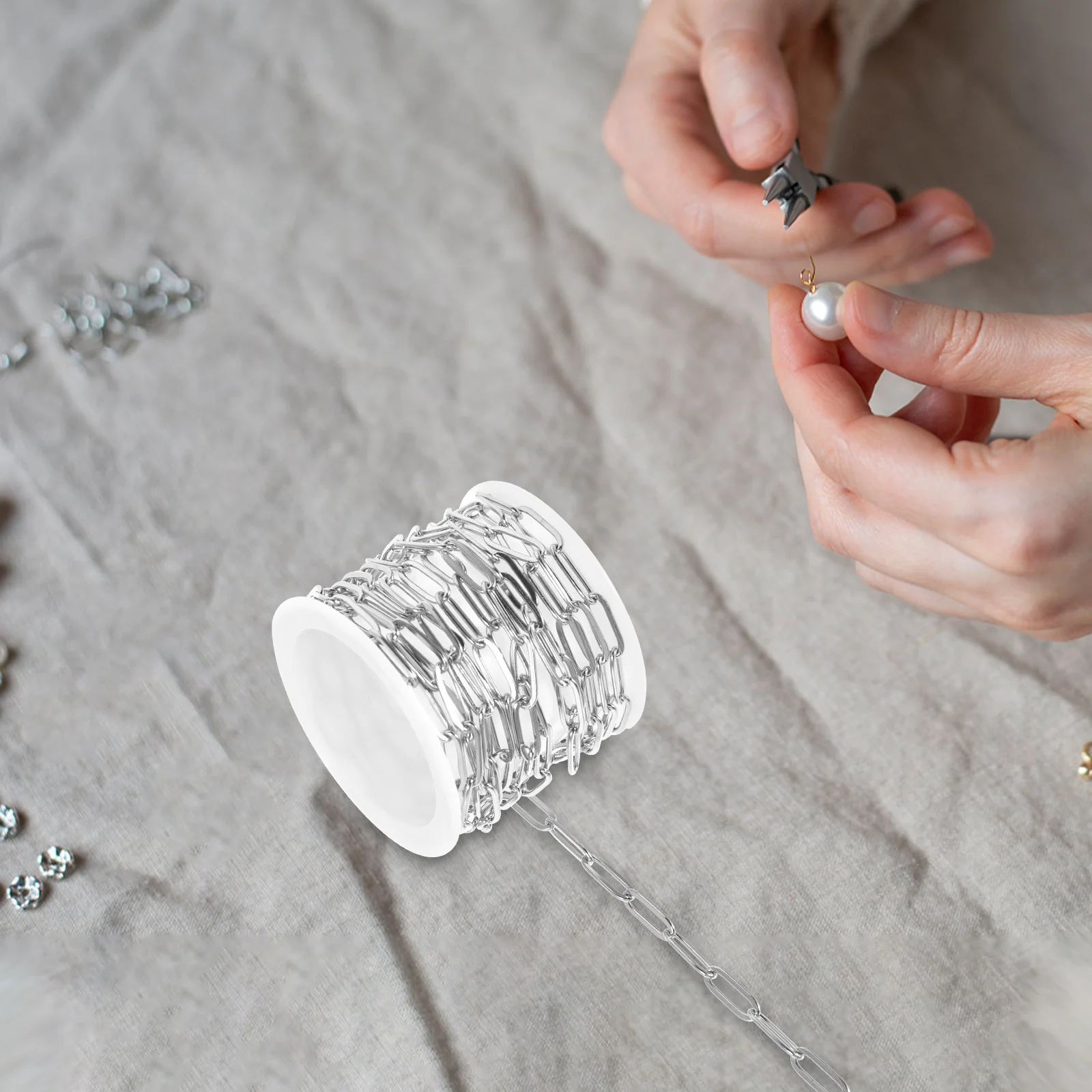 2Pcs Paperclip Chain Jewelry Making Chains Stainless Steel DIY Necklace Bracelet Craft Chains for Handmade Accessories
2Pcs Paperclip Chain Jewelry Making Chains Stainless Steel DIY Necklace Bracelet Craft Chains for Handmade Accessories