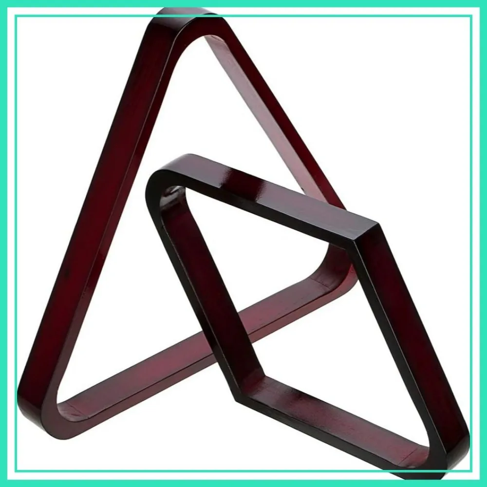 Set of 2 Wooden Billiard Ball Rack, Solid Wood 8-Ball Triangle & 9-Ball Diamond Rack for Pool Table
Set of 2 Wooden Billiard Ball Rack, Solid Wood 8-Ball Triangle & 9-Ball Diamond Rack for Pool Table