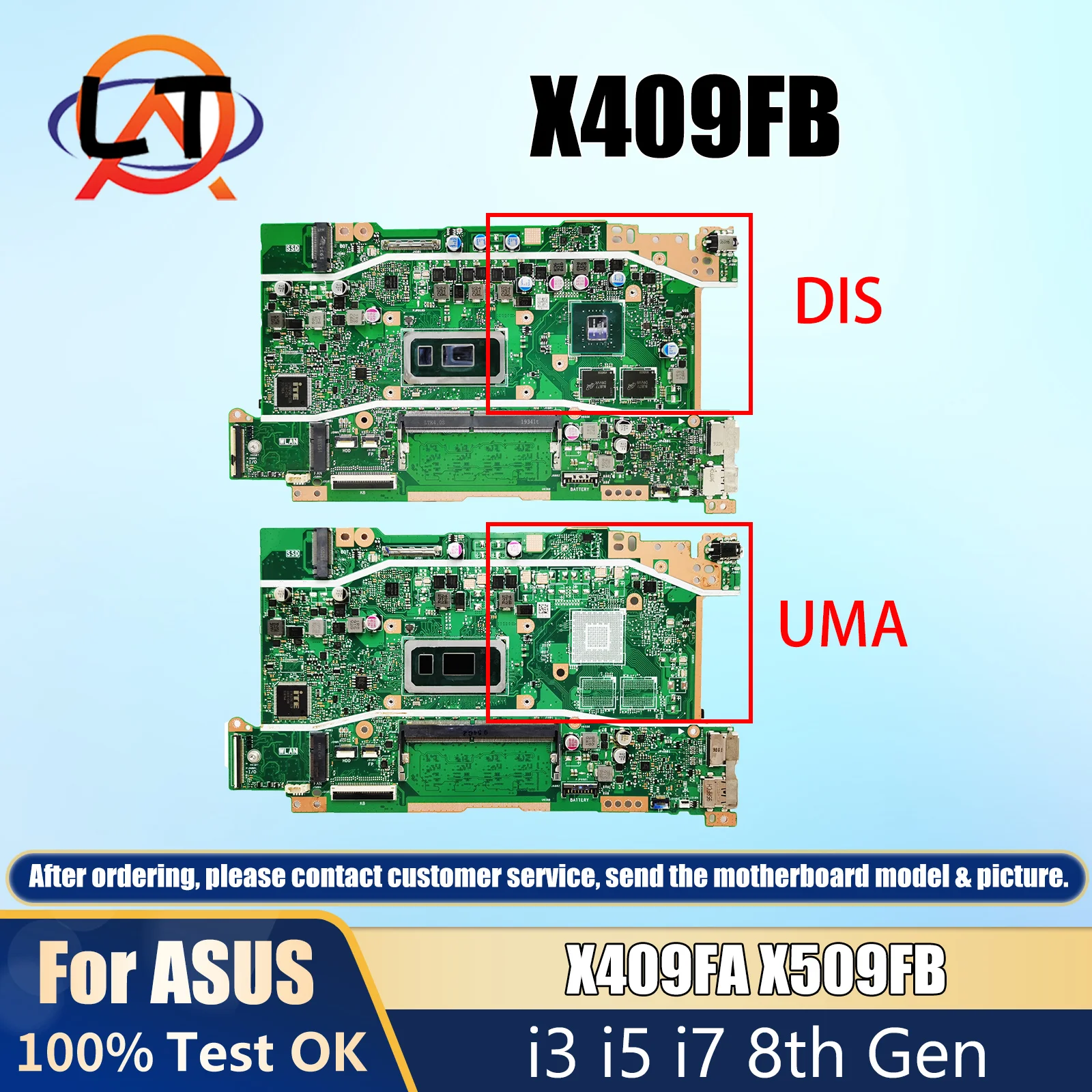 Материнская плата LT для ноутбука X409F для ASUS X409FB X509FB X409FJ X409FL X509FL X409FA X509FA A409F F409F Материнская плата I3 I5 I7 4G
Материнская плата LT для ноутбука X409F для ASUS X409FB X509FB X409FJ X409FL X509FL X409FA X509FA A409F F409F Материнская плата I3 I5 I7 4G