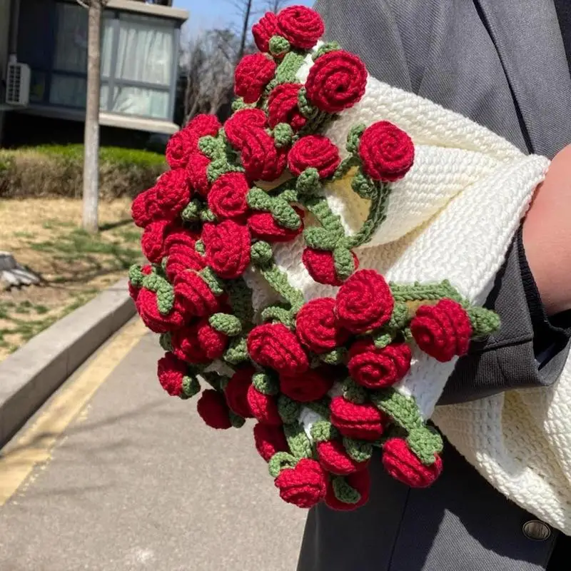 Rose Bouquet Blankets Hand-woven Crochet Knitted Flower Blanket Romantic for Mother's Day Wedding Valentine's Day
Rose Bouquet Blankets Hand-woven Crochet Knitted Flower Blanket Romantic for Mother's Day Wedding Valentine's Day