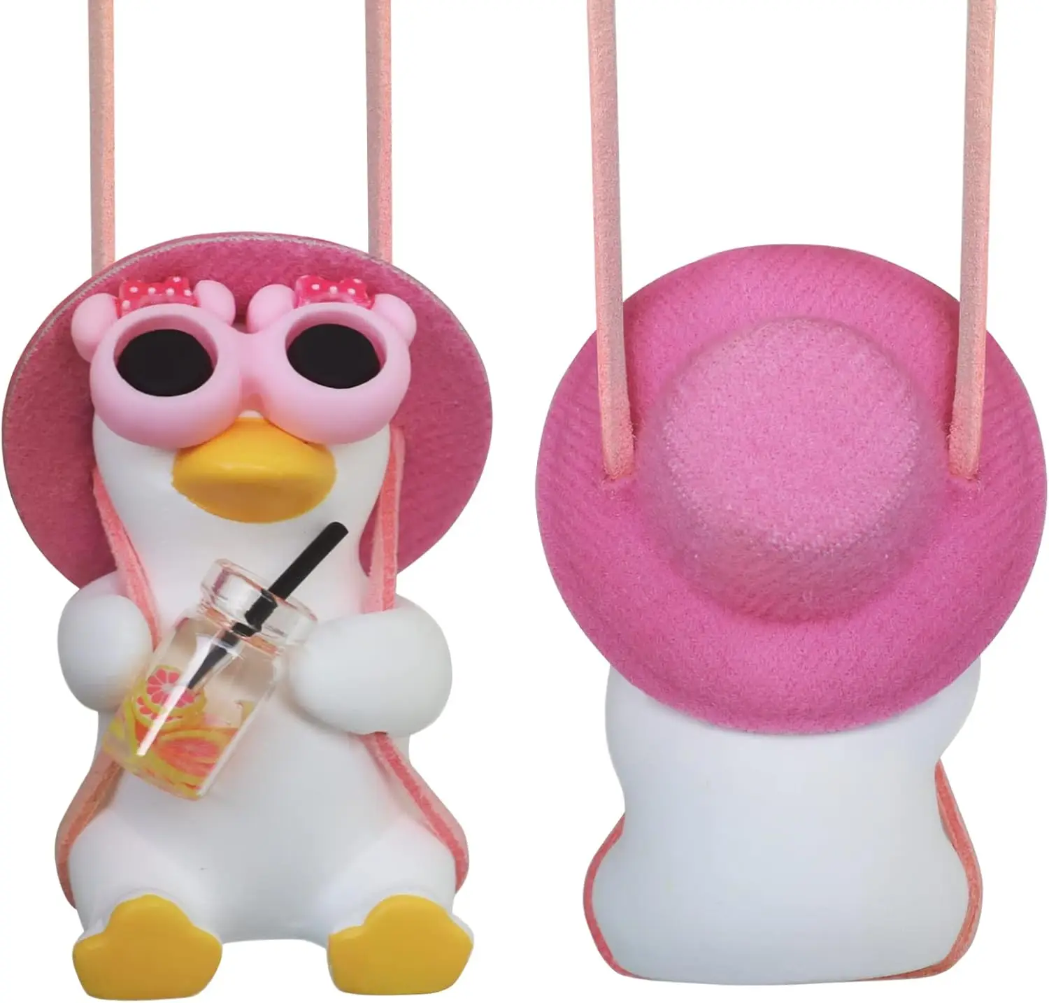 Car Rear View Mirror Hanging Accessories Swinging Duck Rearview MirrOrnament Pink Decor for Women
Car Rear View Mirror Hanging Accessories Swinging Duck Rearview MirrOrnament Pink Decor for Women