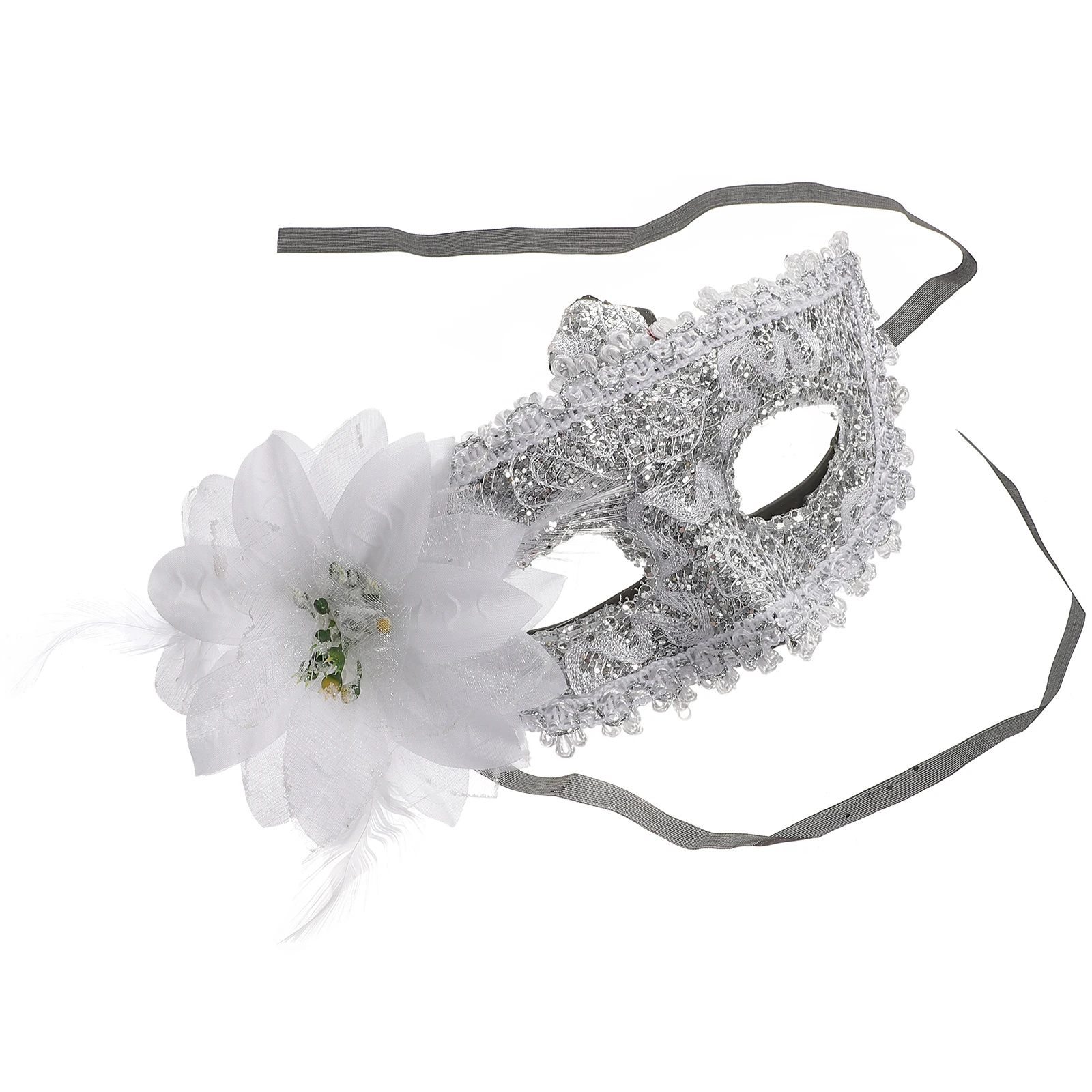 White Mask with Lily Flower Rhinestones for Masquerade Ball Halloween Costume Party Elegant Lace Face Masks
White Mask with Lily Flower Rhinestones for Masquerade Ball Halloween Costume Party Elegant Lace Face Masks