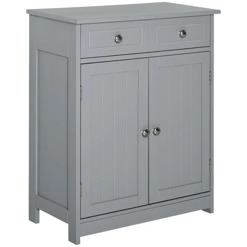 Kleankin Freestanding Bathroom Floor Cabinet, Wooden Bathroom Cabinet with 2 Doors, 2 Drawers and Adjustable Shelf, Gray
Kleankin Freestanding Bathroom Floor Cabinet, Wooden Bathroom Cabinet with 2 Doors, 2 Drawers and Adjustable Shelf, Gray