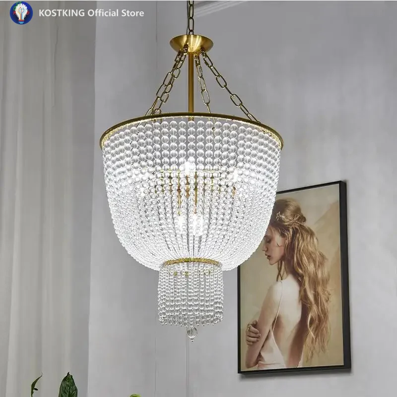 Luxury French crystal curtain chandelier living room retro romantic wedding decoration lighting bedroom dining room lighting
Luxury French crystal curtain chandelier living room retro romantic wedding decoration lighting bedroom dining room lighting