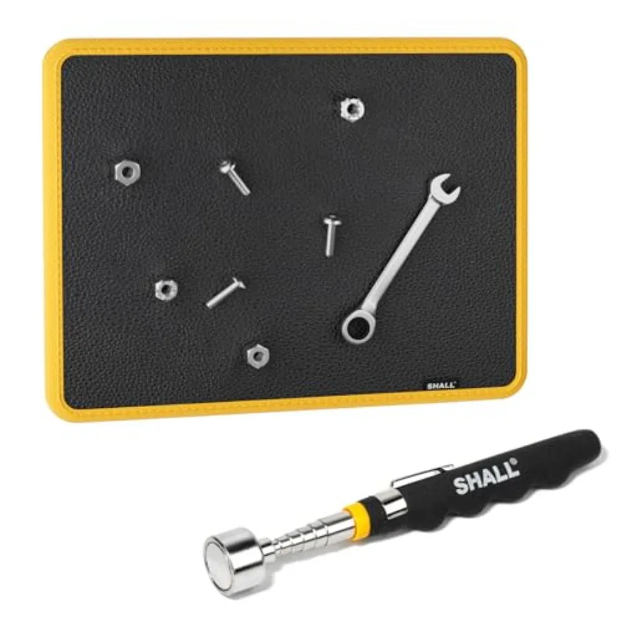 SHALL Magnetic Tool Parts Mat and Telescoping Magnetic Pickup Tool, Flexible Magnetic Tool Holder Pad W/ 83 Built-In-Magnets an
SHALL Magnetic Tool Parts Mat and Telescoping Magnetic Pickup Tool, Flexible Magnetic Tool Holder Pad W/ 83 Built-In-Magnets an