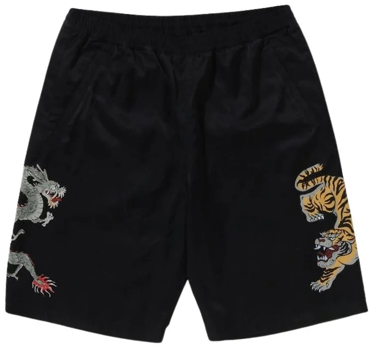 2026 New Black Dragon & Tiger Print Mens Shorts Elastic Waist Running Workout Gym Sports Male Casual Shorts
2026 New Black Dragon & Tiger Print Mens Shorts Elastic Waist Running Workout Gym Sports Male Casual Shorts