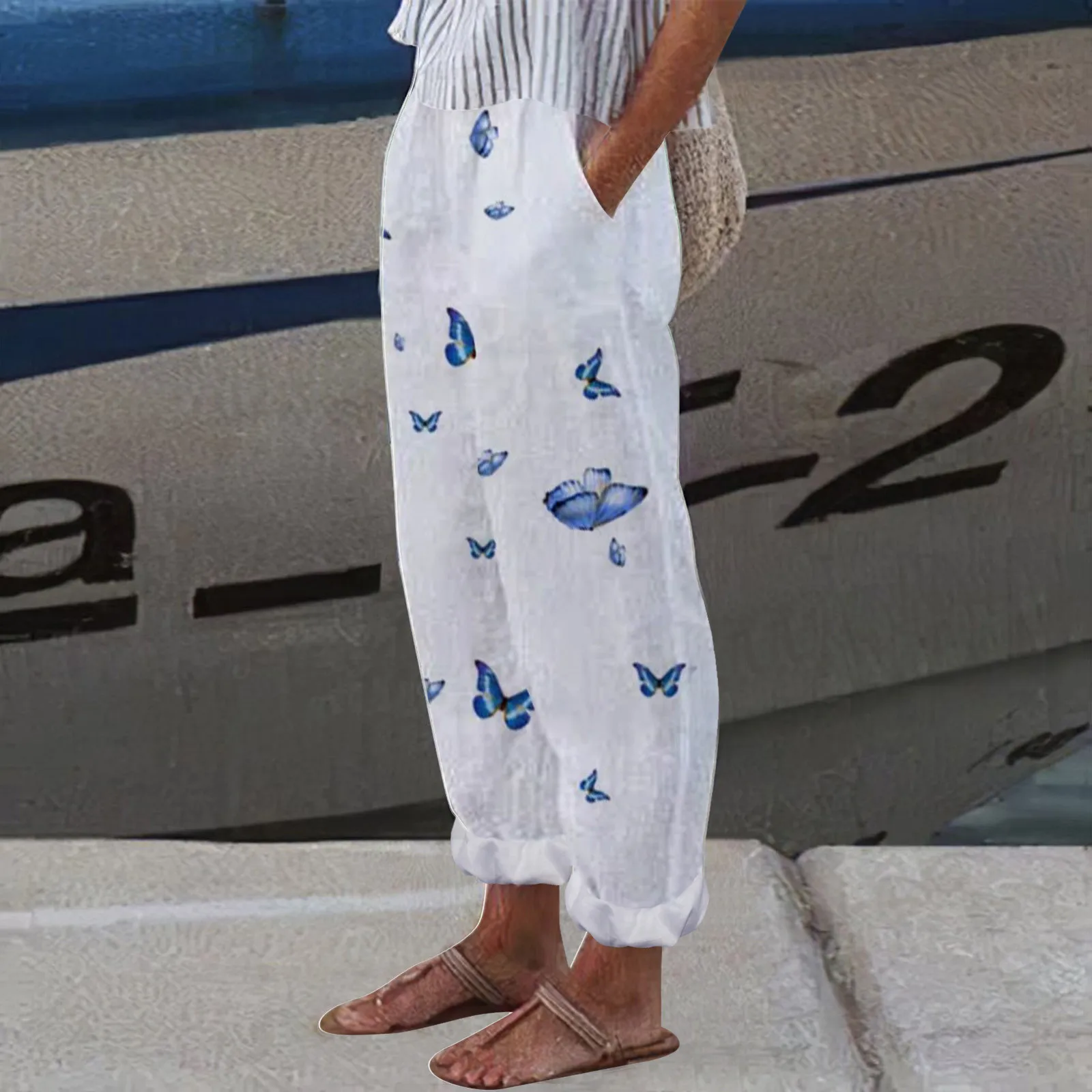 Floral Printed Pants Casual High Cotton Straight Loose With Pockets Waist Pants Women Long Women's Pants Loose Sweatpants
Floral Printed Pants Casual High Cotton Straight Loose With Pockets Waist Pants Women Long Women's Pants Loose Sweatpants