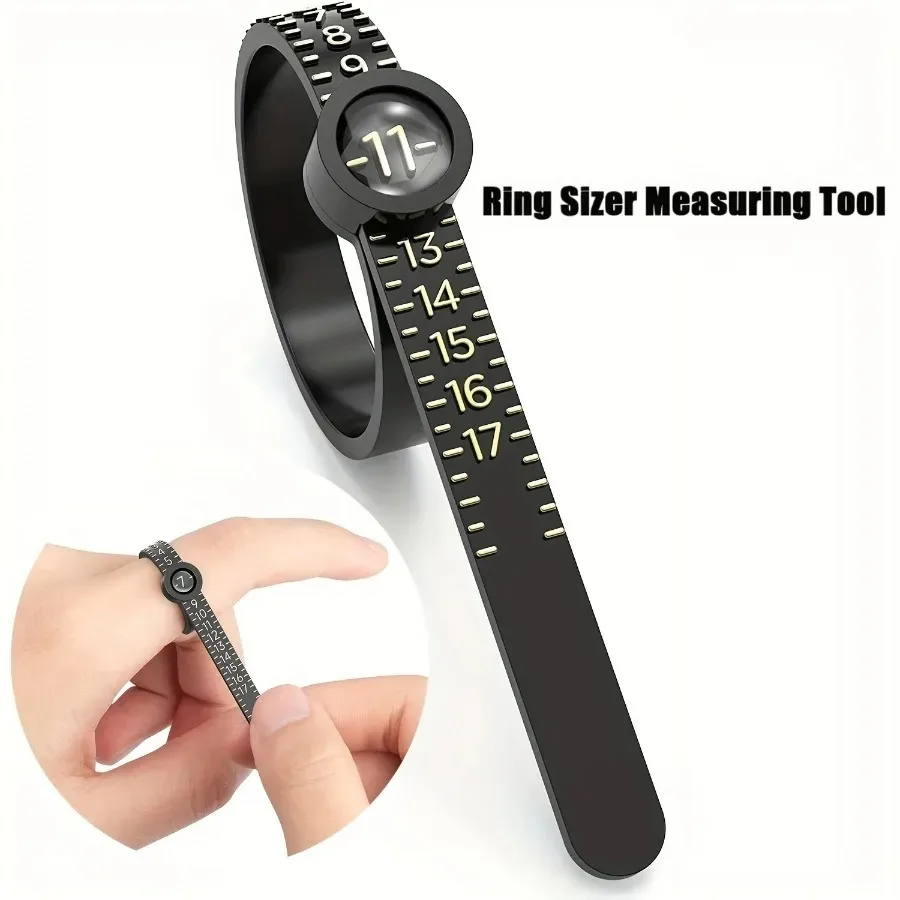 Ring Sizer with Magnifier - US/UK/EU/HK Jewelry Measuring Ruler for Finger Size Ring Size Measuring Tool
Ring Sizer with Magnifier - US/UK/EU/HK Jewelry Measuring Ruler for Finger Size Ring Size Measuring Tool