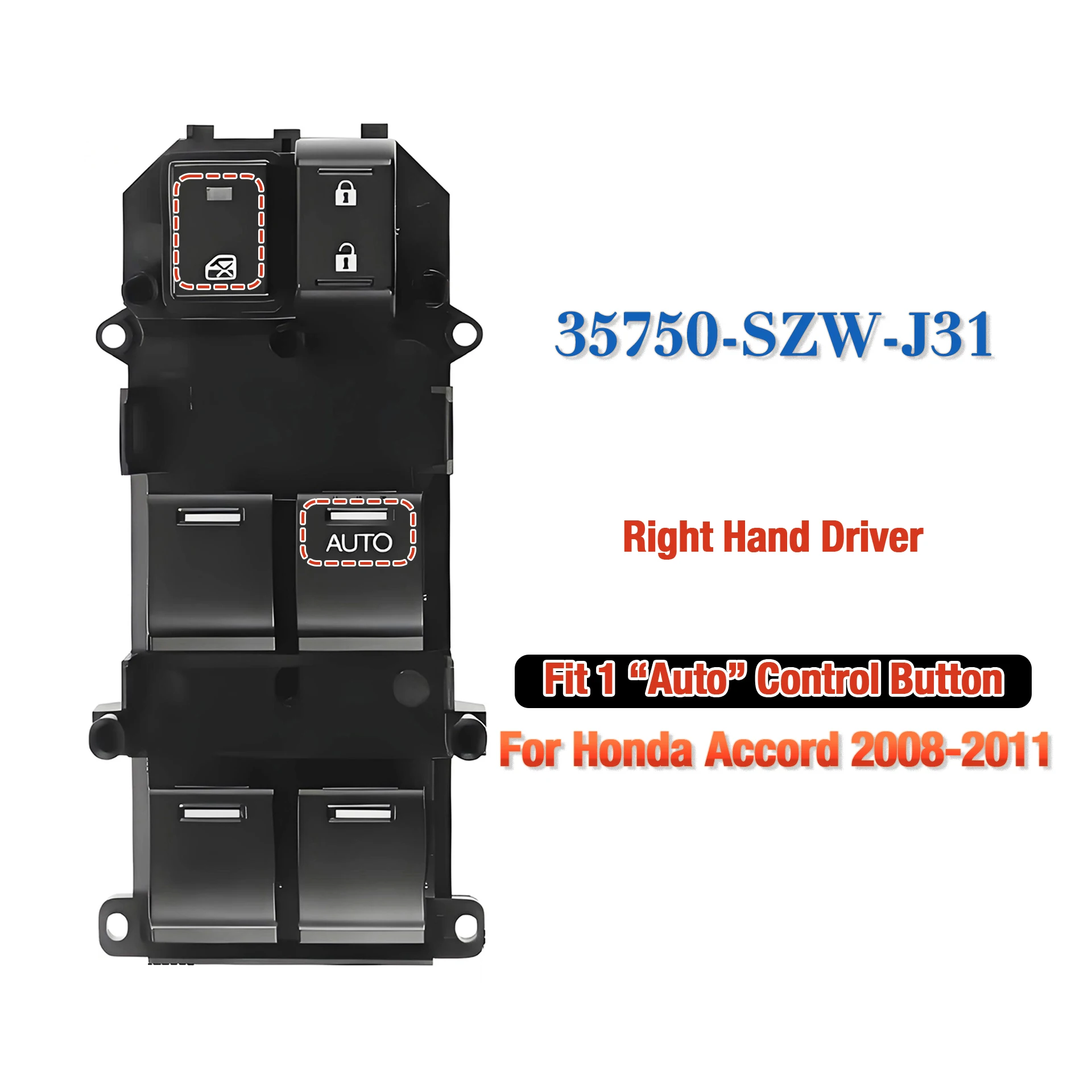 35750-SZW-J31 For Honda Step Wagon Spada RK2 / RK5,37Pin RHD Driver Side Power Window Main Switch Glass Lifter Control Button
35750-SZW-J31 For Honda Step Wagon Spada RK2 / RK5,37Pin RHD Driver Side Power Window Main Switch Glass Lifter Control Button