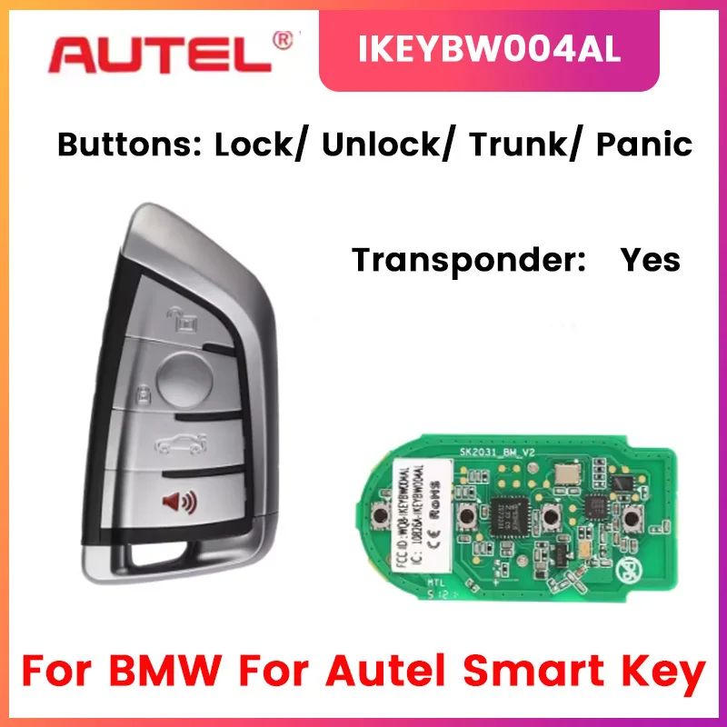 MAGICKEY Autel BW004AL Universal Smart Key 4 Buttons Car Key for BMW Ikeybw004al Program with Maxiim Km100 E Key
MAGICKEY Autel BW004AL Universal Smart Key 4 Buttons Car Key for BMW Ikeybw004al Program with Maxiim Km100 E Key