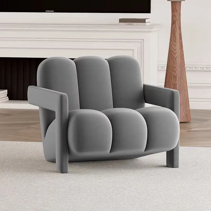 ForNordic Simple Single Sofas Velvet Fabric Leisure Accent Arm Chair with Solid Wooden Legs for Reception Living Room
ForNordic Simple Single Sofas Velvet Fabric Leisure Accent Arm Chair with Solid Wooden Legs for Reception Living Room