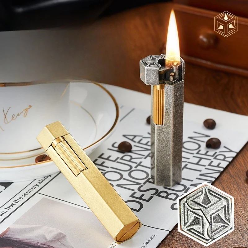 Rolling Flower Creative Retro Hexagonal Lighter Elegant Open Flame Three-dimensional Design Creative Appearance Lighter
Rolling Flower Creative Retro Hexagonal Lighter Elegant Open Flame Three-dimensional Design Creative Appearance Lighter