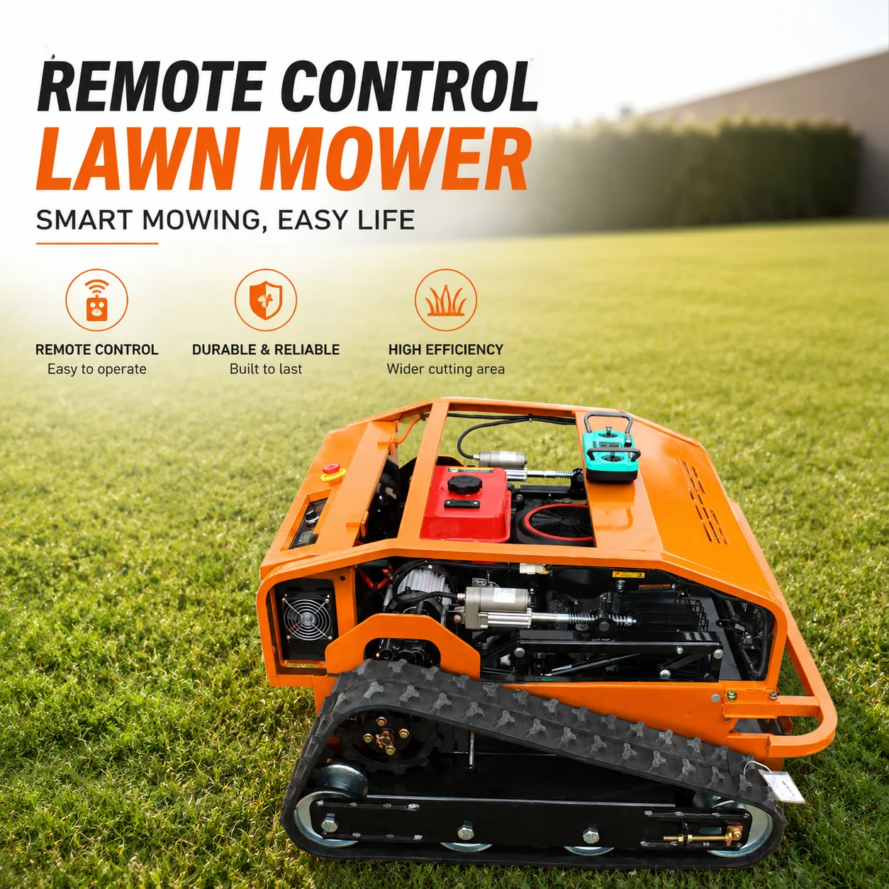 Remote Control Crawler Lawn Mower HS800 800mm Brush Cutter 16HP 23HP Track Mower for Steep Slopes and Fields
Remote Control Crawler Lawn Mower HS800 800mm Brush Cutter 16HP 23HP Track Mower for Steep Slopes and Fields