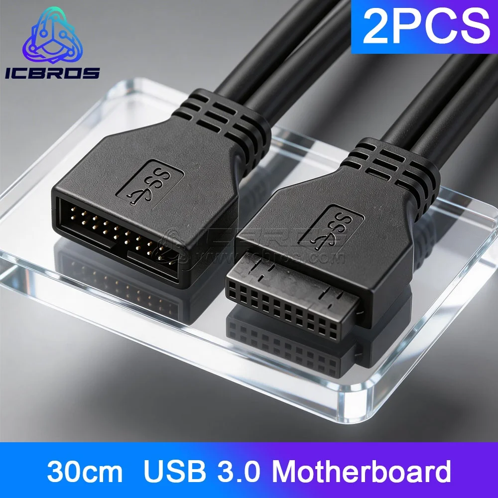 2pcs USB 3.0 Motherboard Extension 19 20 Pin Male To Female Chassis Panel Expansion Data Cable IDC Male to Female M/F Data Cable
2pcs USB 3.0 Motherboard Extension 19 20 Pin Male To Female Chassis Panel Expansion Data Cable IDC Male to Female M/F Data Cable