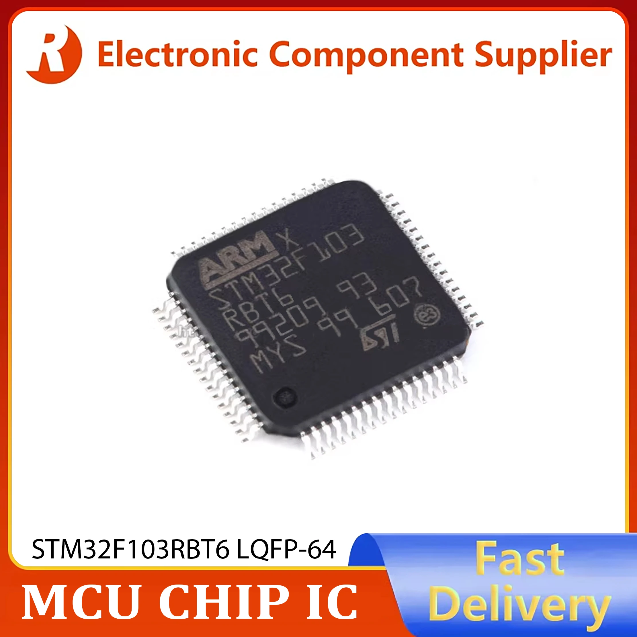2pcs Genuine STM32F103RBT6 LQFP-64 ARM Cortex-M3 32-bit Microcontroller Unit (MCU) in stock
2pcs Genuine STM32F103RBT6 LQFP-64 ARM Cortex-M3 32-bit Microcontroller Unit (MCU) in stock