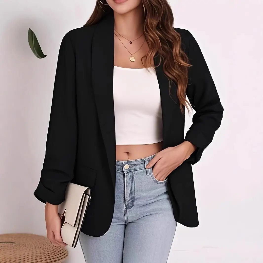 Повседневный женский костюм-кардиган с отложным воротником и вставками, приталенный, с длинными рукавами, из полиэстера, с 3D-эффектом, модный женский костюм
Повседневный женский костюм-кардиган с отложным воротником и вставками, приталенный, с длинными рукавами, из полиэстера, с 3D-эффектом, модный женский костюм