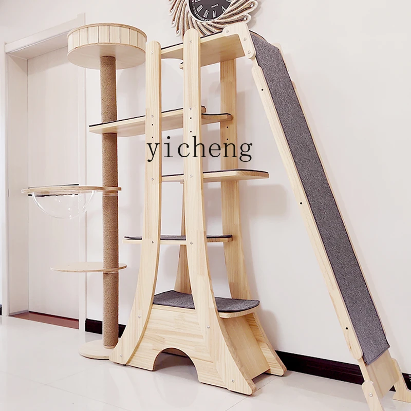 TWR Solid Wood Cat Tree Large Climbing House Cat Tree Integrated Pine Wood Cat Scratching Post
TWR Solid Wood Cat Tree Large Climbing House Cat Tree Integrated Pine Wood Cat Scratching Post