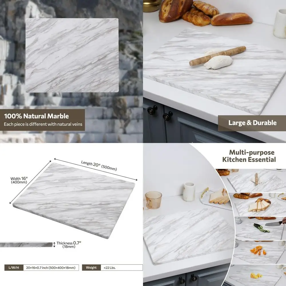 Разделочная доска из натурального мрамора 16x20 дюймов для кухни, с нескользящей поверхностью, подходит для кондитерских изделий, сыра, мясных деликатесов, шоколада, белых продуктов.
Разделочная доска из натурального мрамора 16x20 дюймов для кухни, с нескользящей поверхностью, подходит для кондитерских изделий, сыра, мясных деликатесов, шоколада, белых продуктов.