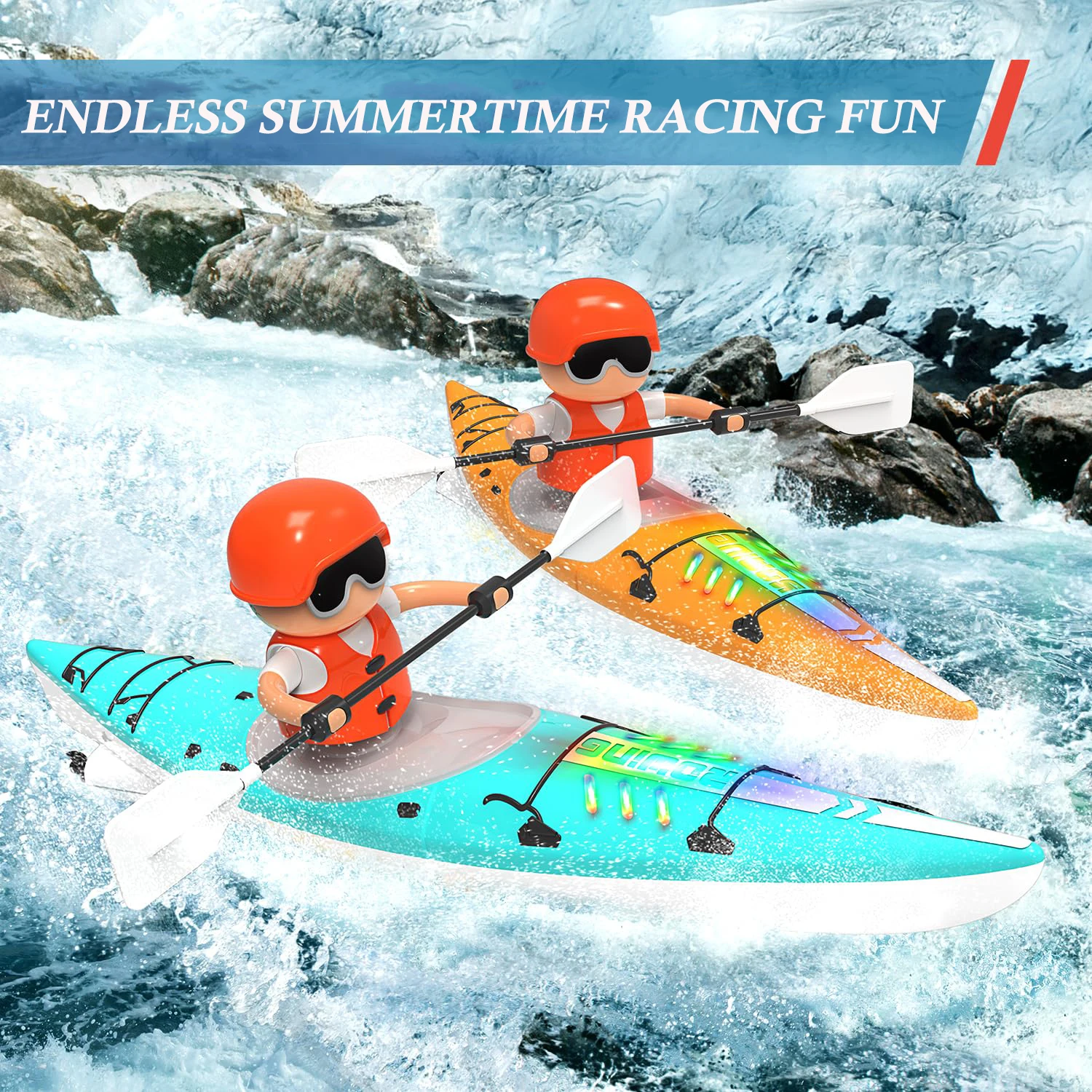 2.4G RC Boat Kayak Racing Ship Remote Control Rowing Boat Paddling Water Competition Games Balanced Vessel Outdoor Toy Boy Gifts
2.4G RC Boat Kayak Racing Ship Remote Control Rowing Boat Paddling Water Competition Games Balanced Vessel Outdoor Toy Boy Gifts