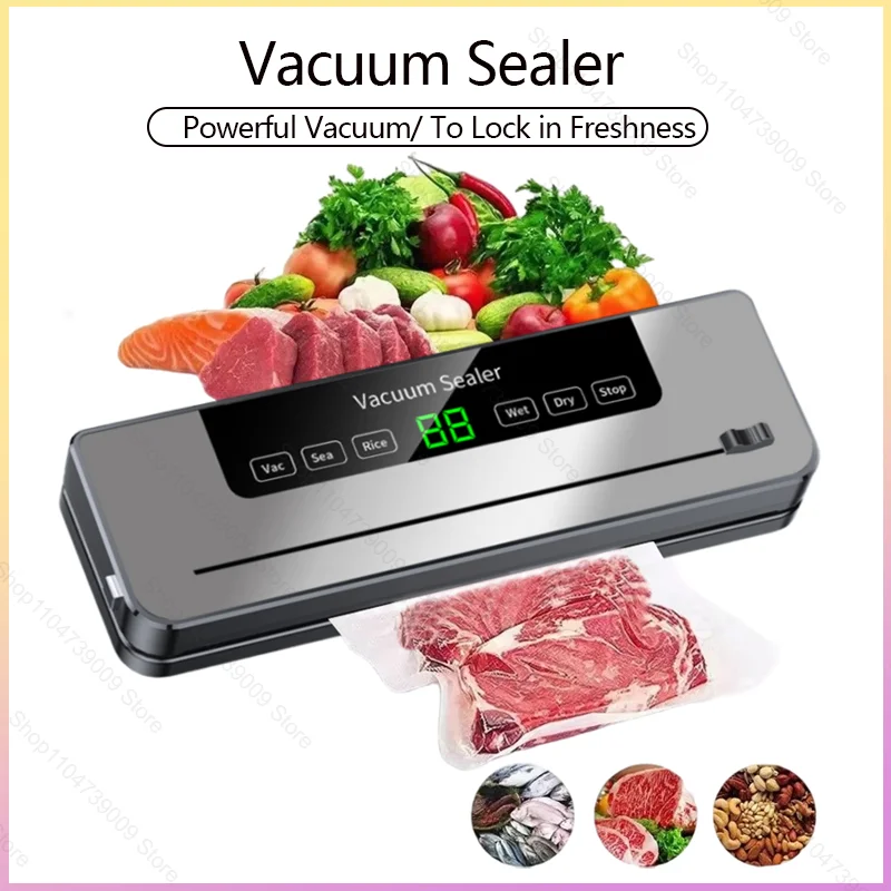 Electric Vacuum Sealer Built-in Cutter Kitchen Food Storage Seal Touch Button Dry/wet Food Package Sealer Kitchen Vacuum Sealer
Electric Vacuum Sealer Built-in Cutter Kitchen Food Storage Seal Touch Button Dry/wet Food Package Sealer Kitchen Vacuum Sealer