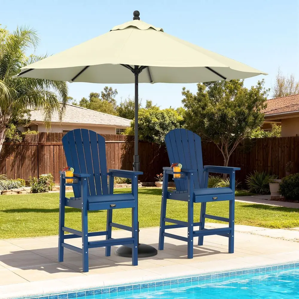 Tall Adirondack Chairs Set of 2, AllWeather Plastic Adirondack Chair with Cup Holders, HeavyDuty HDPE Outdoor Bar Stools for Pa
Tall Adirondack Chairs Set of 2, AllWeather Plastic Adirondack Chair with Cup Holders, HeavyDuty HDPE Outdoor Bar Stools for Pa