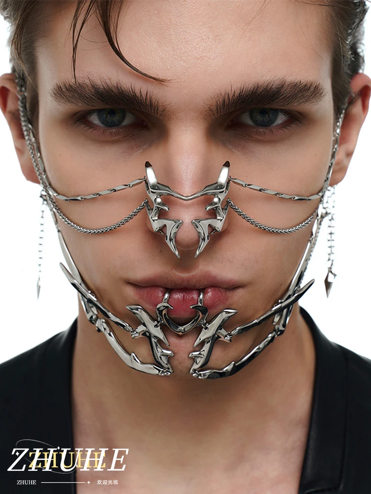 ZHUHE Metal Mask Cyberpunk Style Copper Alloy Material For Women And Men Face Jewelry Party Gifts
ZHUHE Metal Mask Cyberpunk Style Copper Alloy Material For Women And Men Face Jewelry Party Gifts